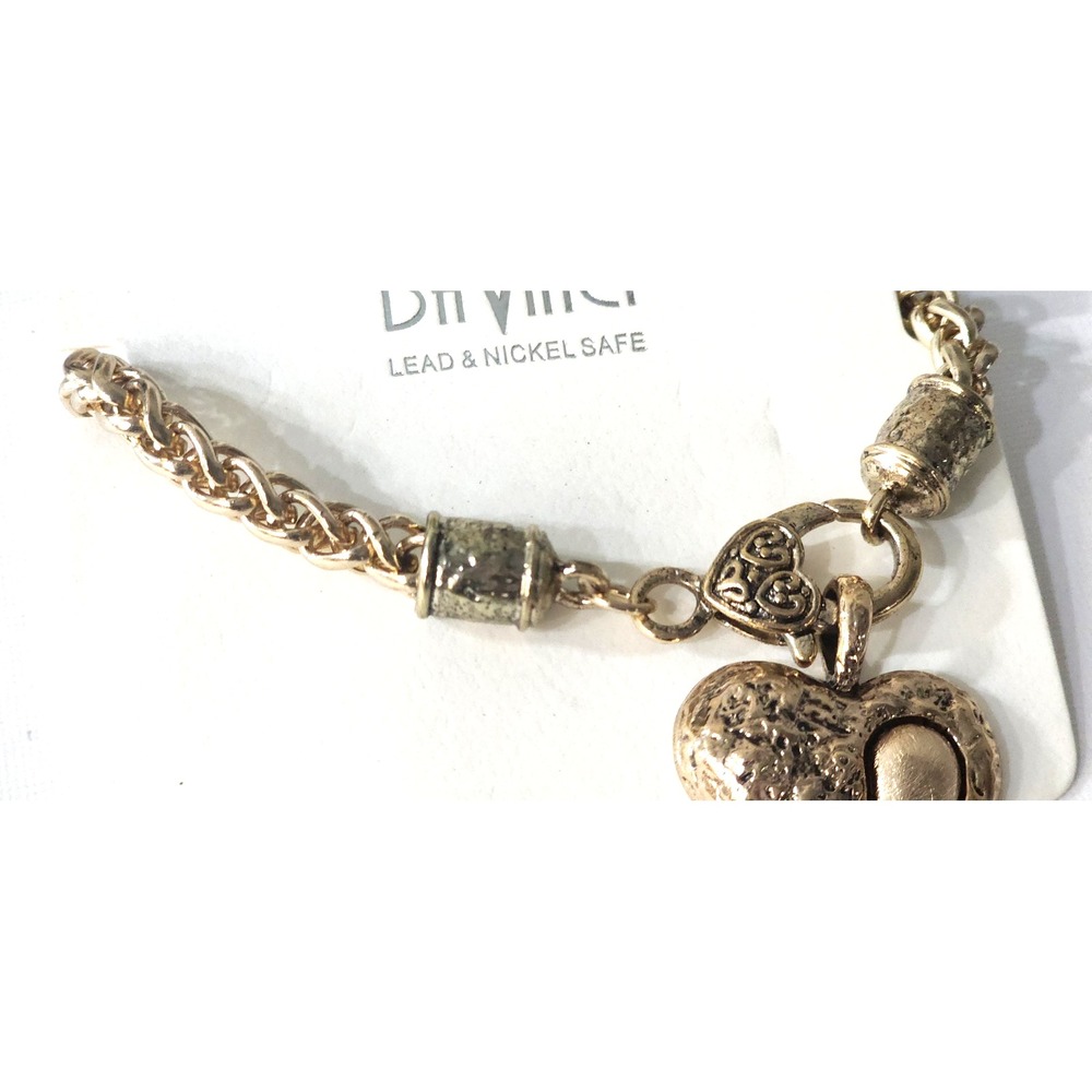 DaVinci Bronze Tone Bracelet Lead & Nickel Safe Heart‎ Shape Women's Bracelet - Picture 4 of 8